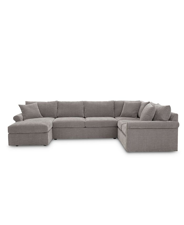 Furniture - Wedport 3-Pc. Fabric Sofa Return Sectional Sofa with Chaise