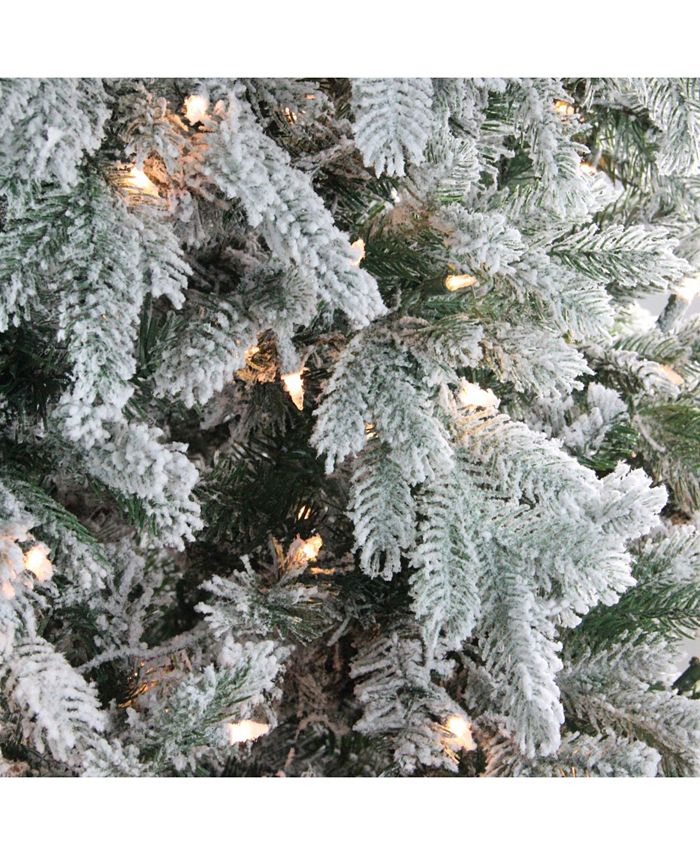 Northlight 9' Pre-Lit Frosted Butte Fir Artificial Christmas Tree ...