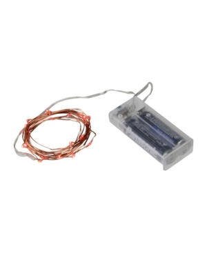Northlight Set of 20 Led Red Battery Operated Christmas Fairy Lights - Copper Wire