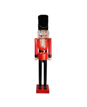 Northlight 6' Giant Commercial Size Wooden Red And Black Christmas Nutcracker Soldier