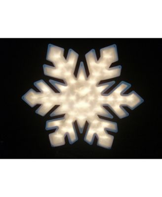 20" Lighted Snowflake Christmas Window Silhouette Decoration