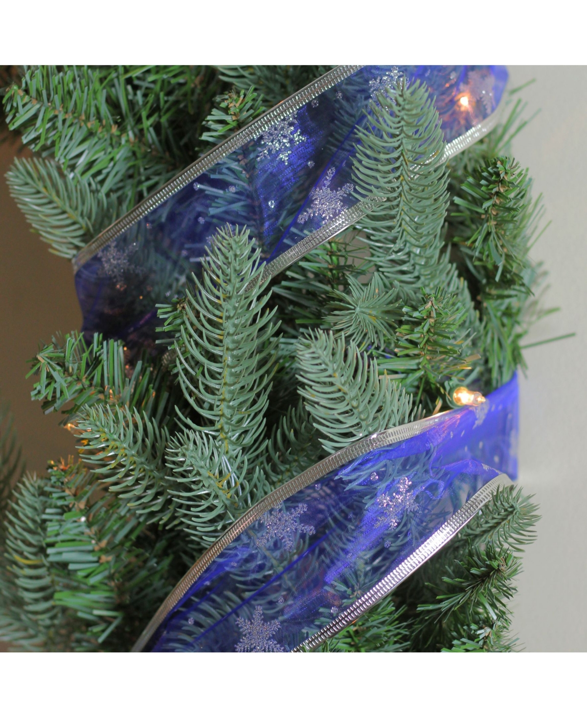 Northlight Pack of 12 Royal Blue andGlitter Snowflakes Wired Christmas Craft Ribbon Spools - 2.5