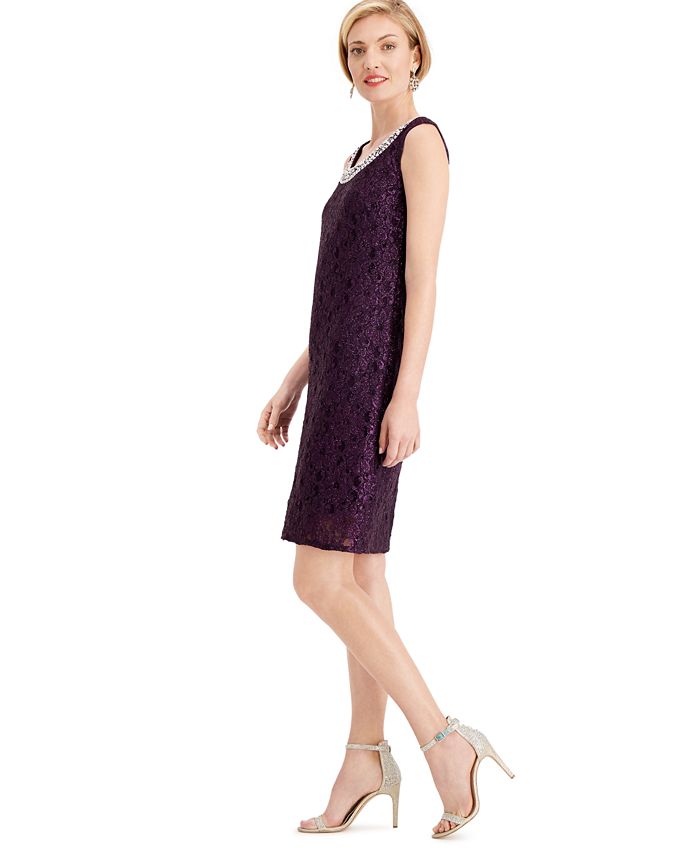 R & M Richards Embellished Lace Sheath Dress & Jacket & Reviews