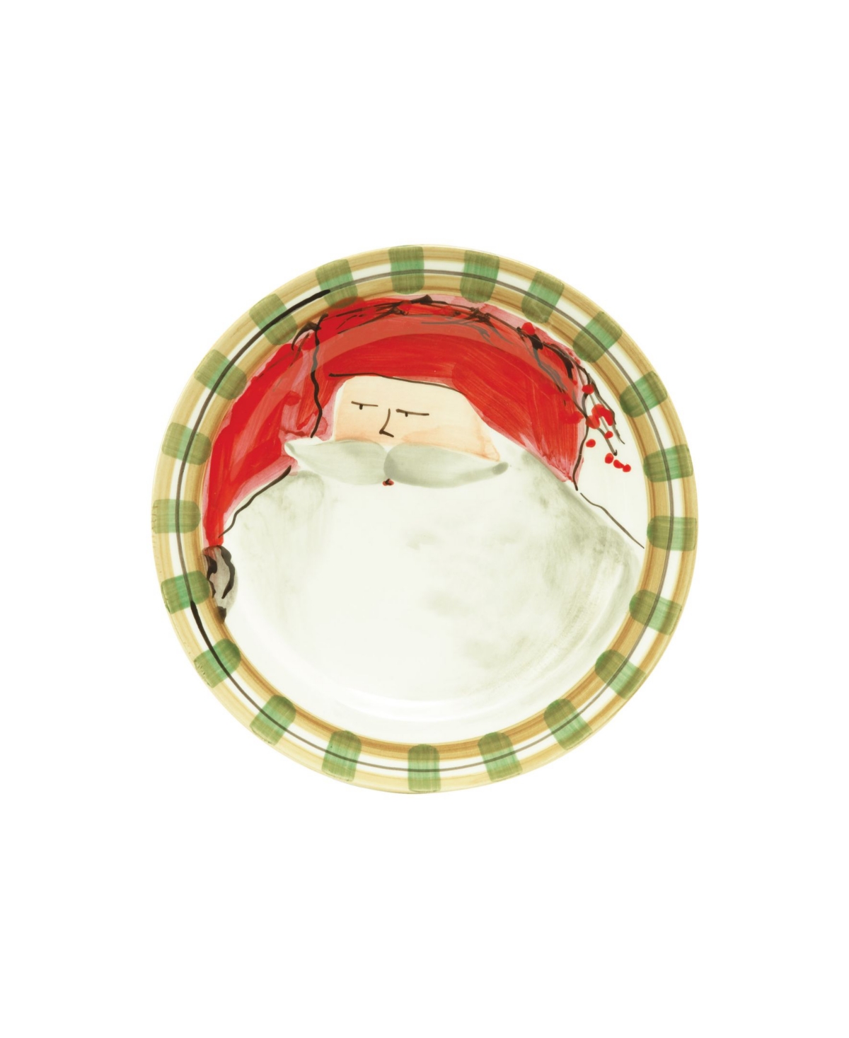 Old St. Nick Red Salad Plate - Red