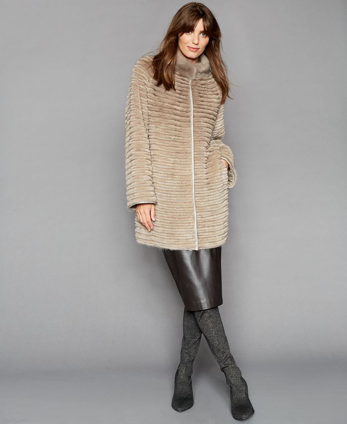 The Fur Vault Mink & Rabbit-Fur Reversible Jacket - Macy's