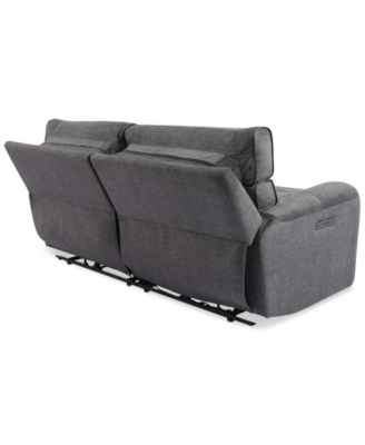 CLOSEOUT! Hutchenson 2-Pc. Fabric Sectional with 2 Power Headrests