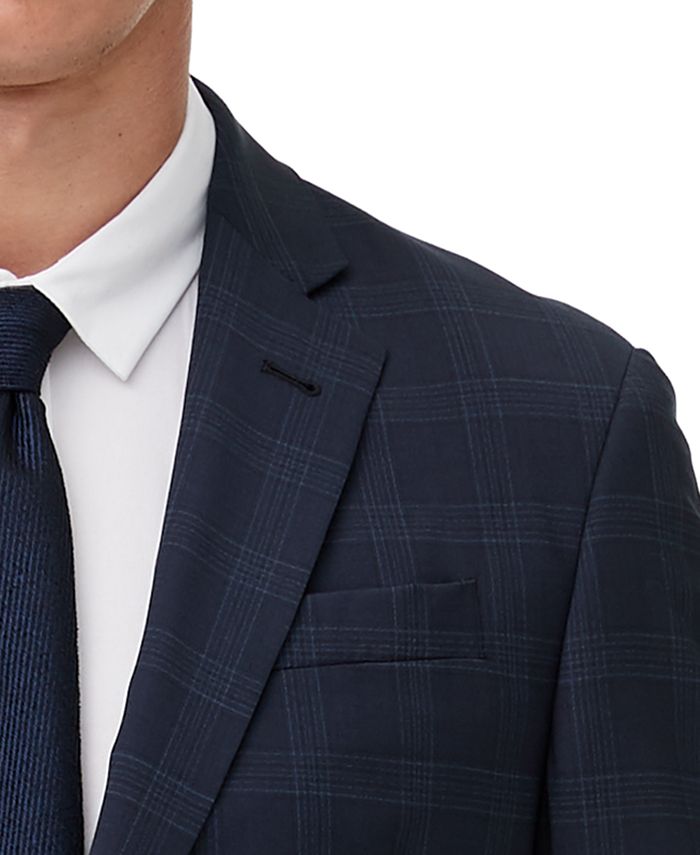 A|X Armani Exchange Armani Exchange Men's Modern-Fit Windowpane Suit ...