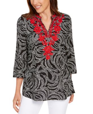macy's petite tunic tops