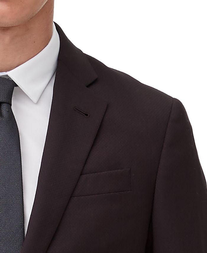 A|X Armani Exchange Armani Exchange Men's Modern-Fit Burgundy Suit ...