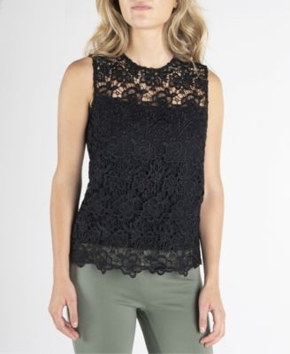 macy's black lace top