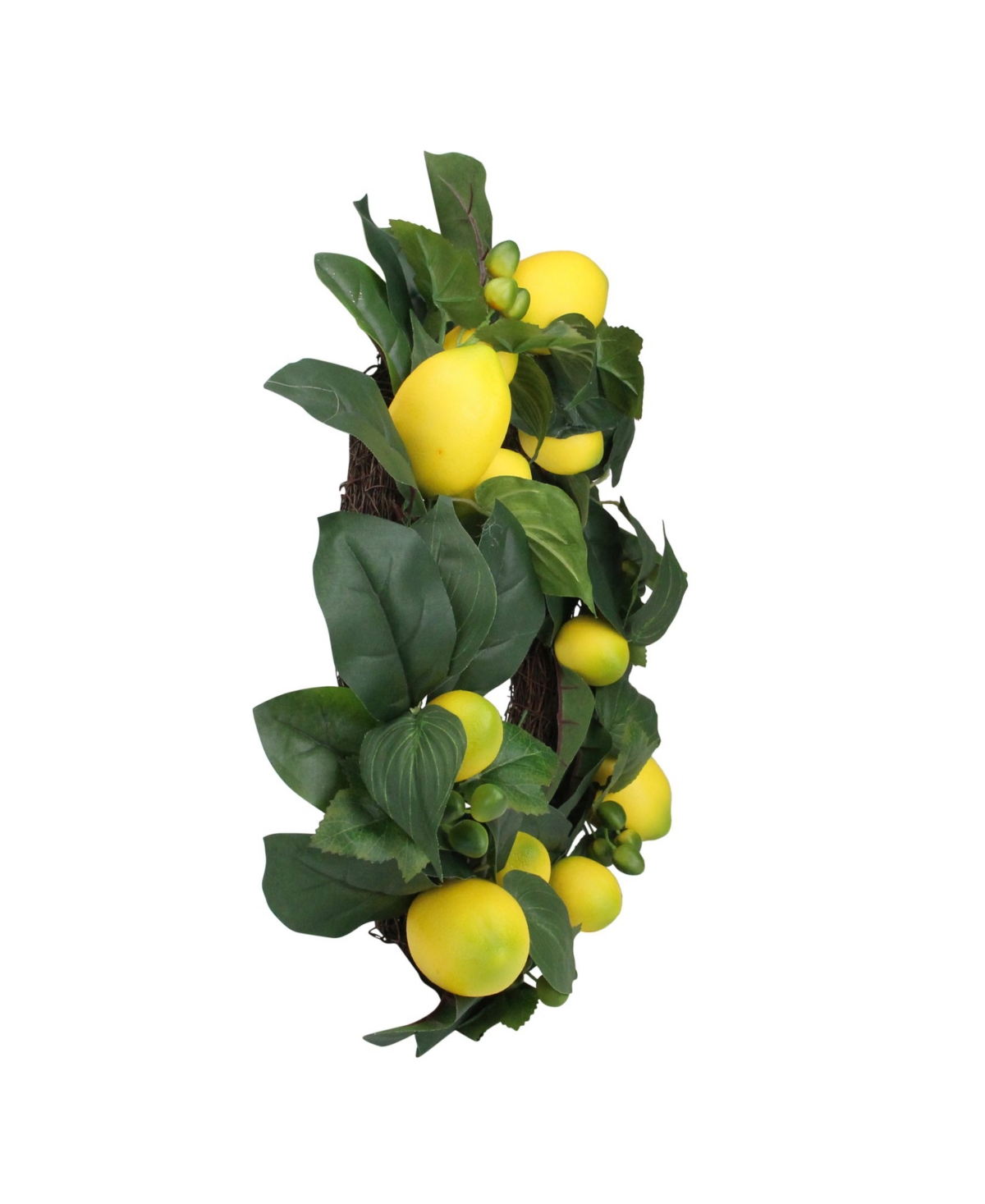 Northlight Lemon andFoliage Spring Wreath 22-Inch - Green