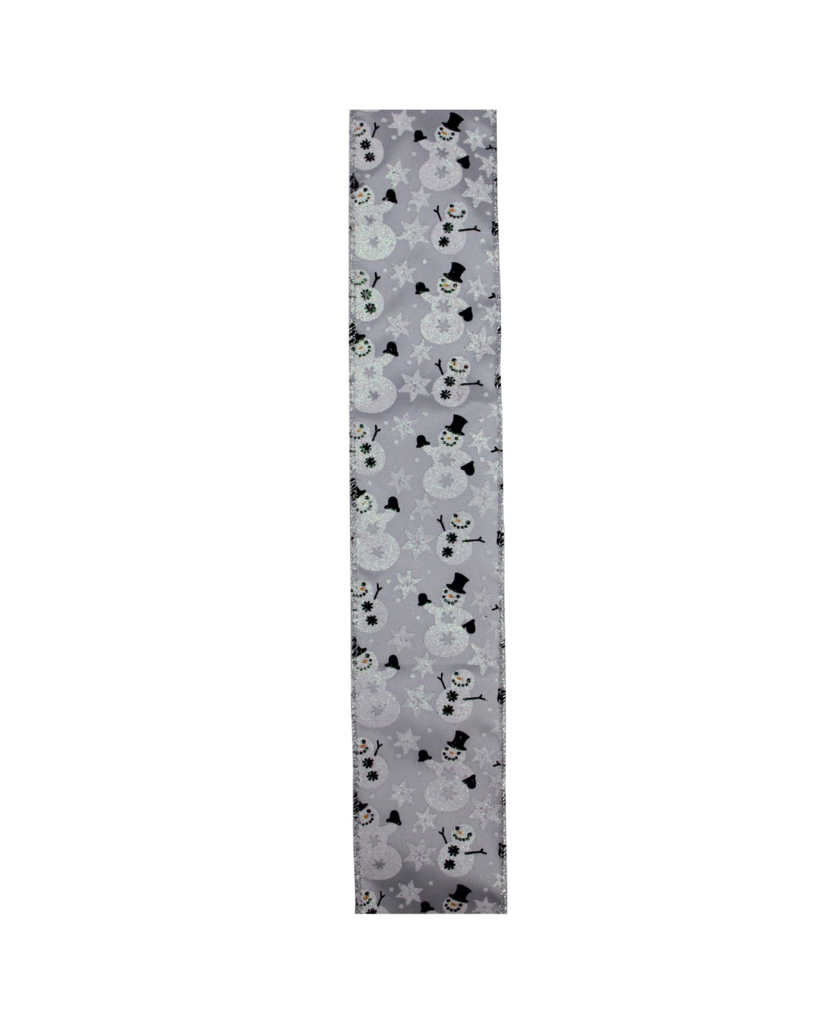 Northlight Pack of 12 ShinySnowmen and Snowflakes Wired Christmas Craft Ribbon Spools - 2.5