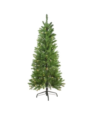 Northlight 4.5' Pre-lit White River Fir Artificial Pencil Christmas Tree In Green