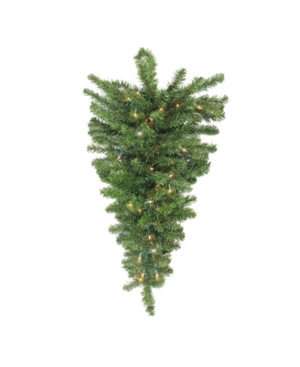 Northlight 30" Pre-lit Canadian Pine Artificial Christmas Teardrop Door Swag In Green