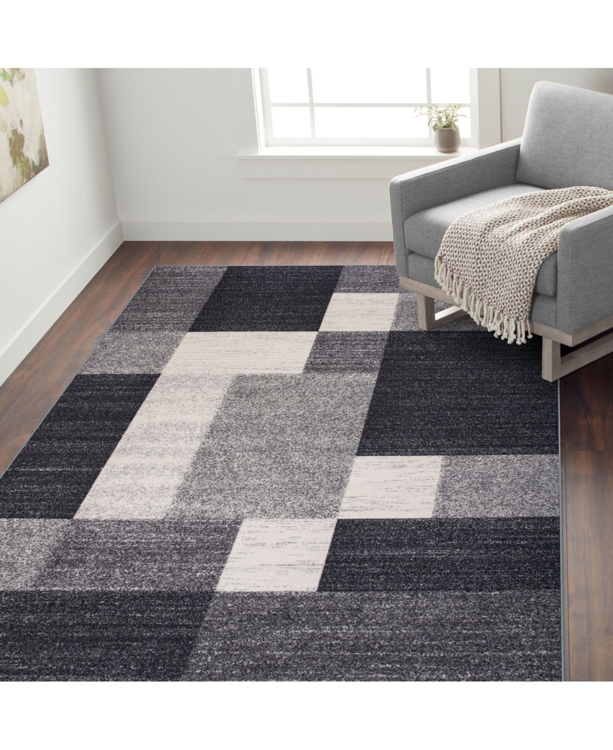 Main Street Rugs Laicos Lai506Area Rug - Gray