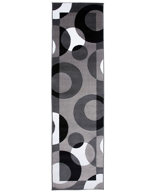 Black And White Polka Dot Carpet Runner - Carpet Vidalondon