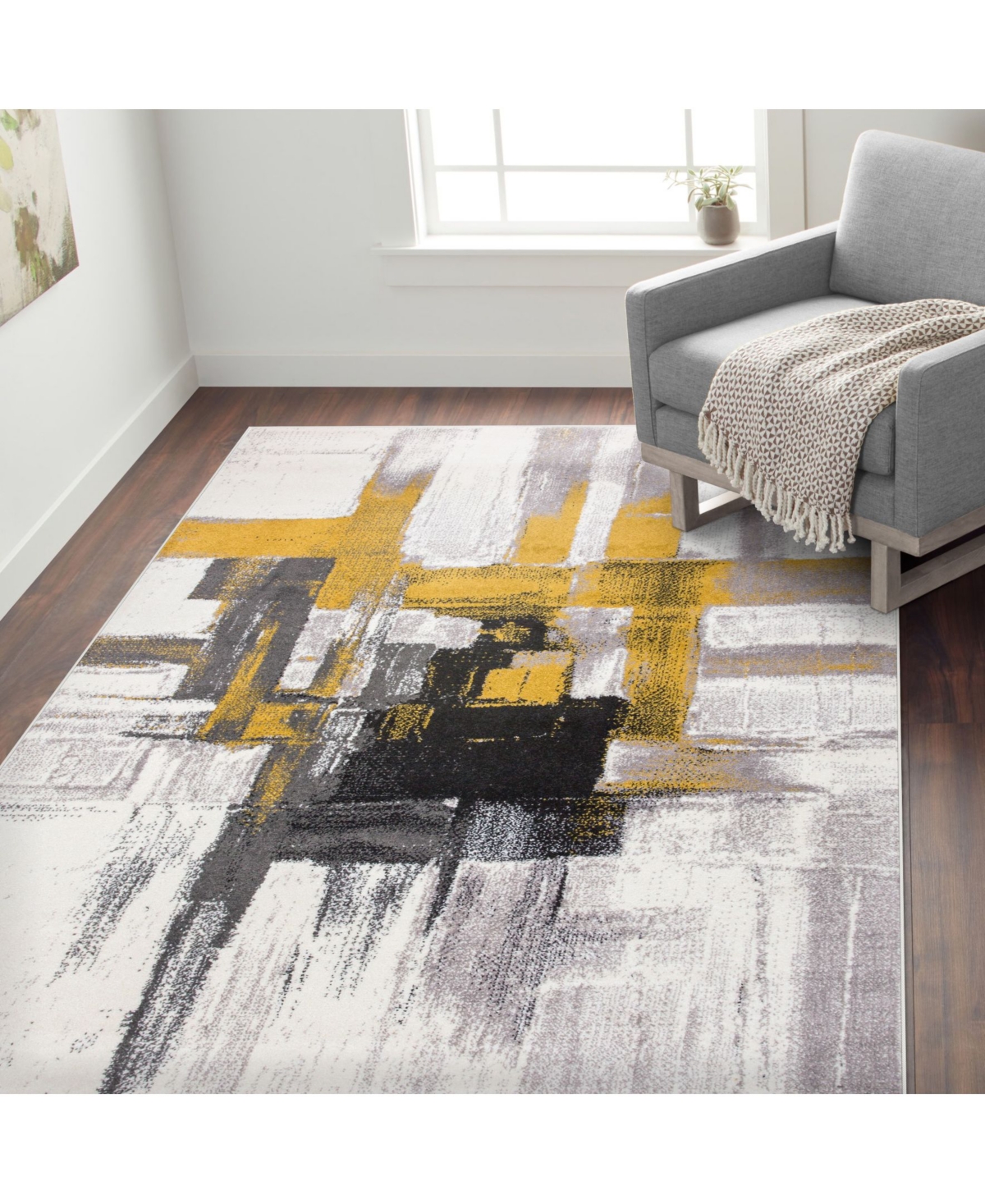 Main Street Rugs Elko Elk950Area Rug - Gold