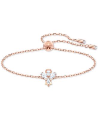 Swarovski - Rose Gold-Tone Crystal Angel Slider Bracelet