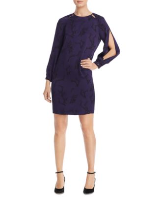Escada - Printed Split-Sleeve Dress