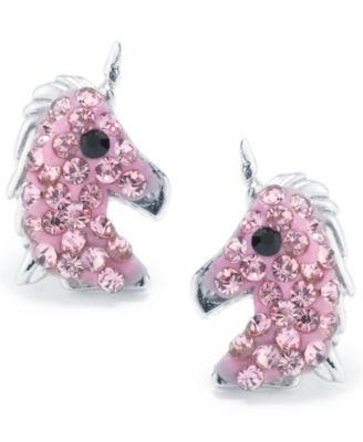 pink unicorn earrings