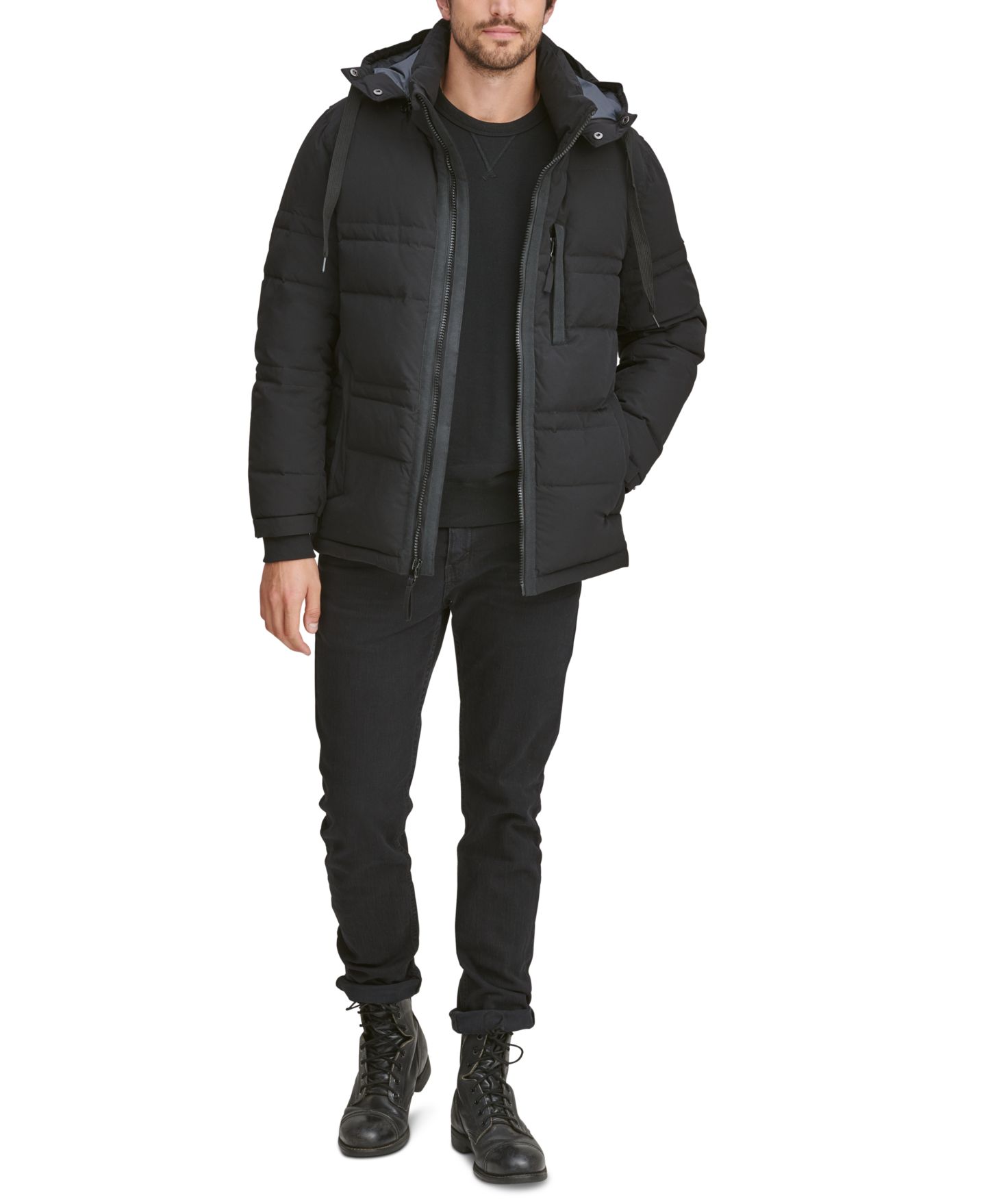 Мужская куртка Marc New York Down Filled with Removable Hood, цвет: Чёрный — фото 3
