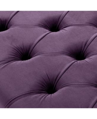 Louis Tufted Nailhead Bench with X-Legs