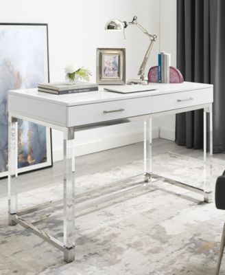 High gloss desk with drawers hotsell