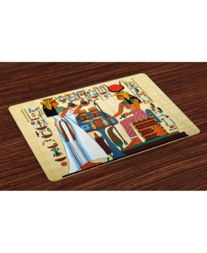 Ambesonne Retro Place Mats Set of 4