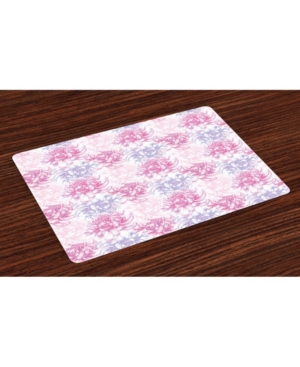Ambesonne Flowers Place Mats Set of 4
