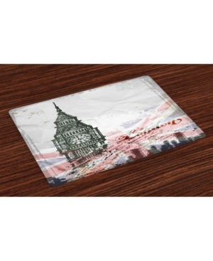 Ambesonne London Place Mats Set of 4