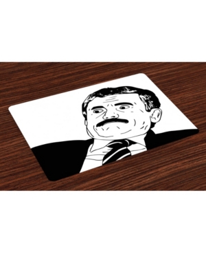 Ambesonne Humor Place Mats Set of 4