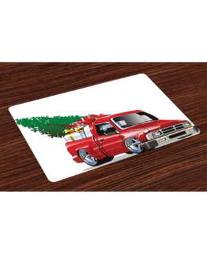 Ambesonne Christmas Place Mats Set of 4