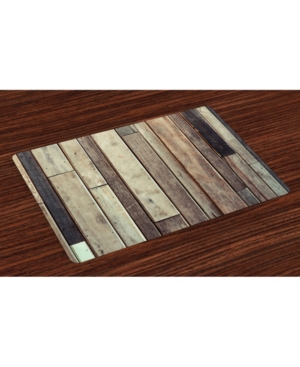Ambesonne Wooden Place Mats Set of 4