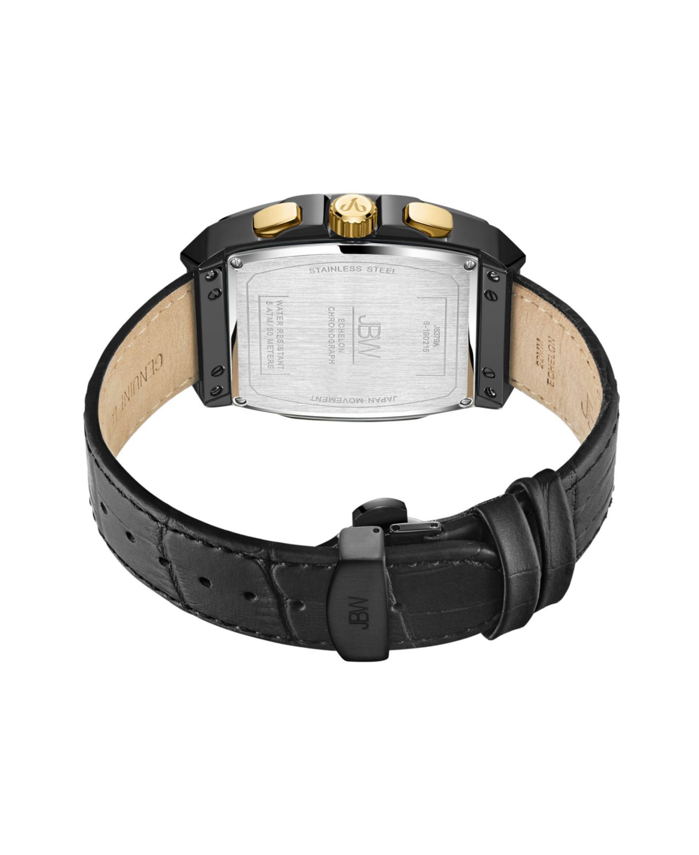 Мужские часы Jbw Echelon Diamond (1/4 ct. t.w.) Watch in Black Ion-plated Stainless Steel 41mm, цвет: Чёрный — фото 3