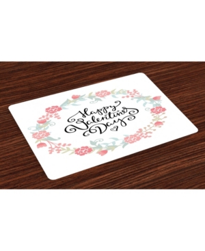 Ambesonne Valentines Day Place Mats Set of 4
