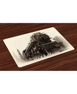 Ambesonne Steam Engine Place Mats Set of 4