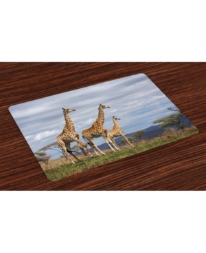 Ambesonne Africa Place Mats Set of 4