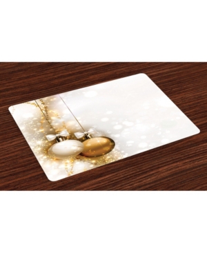 Ambesonne Christmas Place Mats Set of 4
