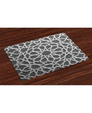 Ambesonne Moroccan Place Mats Set of 4