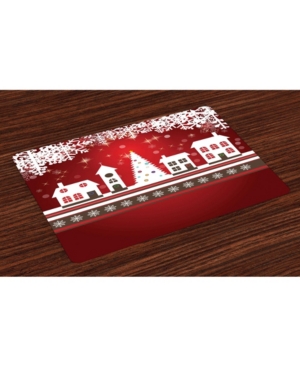 Ambesonne Christmas Place Mats Set of 4