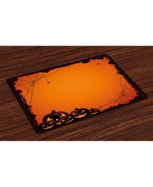 Ambesonne Halloween Place Mats Set of 4