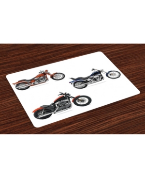 Ambesonne Motorcycle Place Mats Set of 4