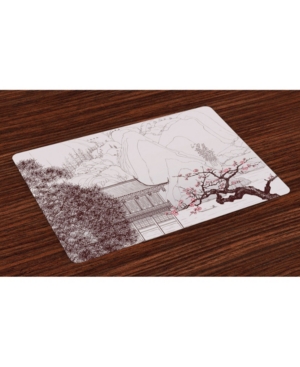 Ambesonne Asian Place Mats Set of 4