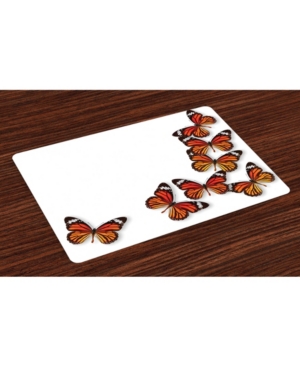 Ambesonne Butterflies Place Mats Set of 4