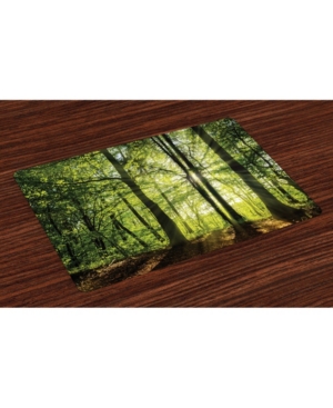 Ambesonne Forest Place Mats Set of 4