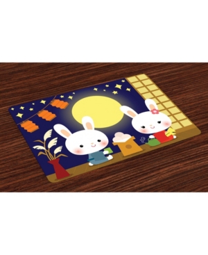 Ambesonne Anime Place Mats Set of 4