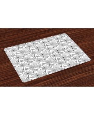 Ambesonne Lotus Place Mats Set of 4