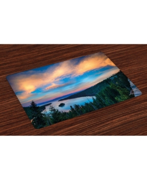 Ambesonne Lake Tahoe Place Mats Set of 4
