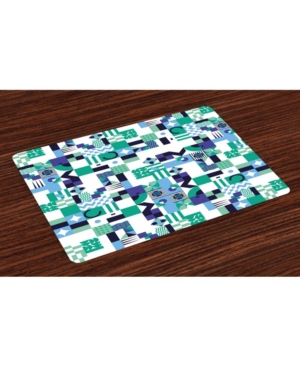 Ambesonne Mid Century Place Mats Set of 4