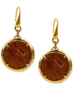 image of Patricia Nash Leather Drop Earrings